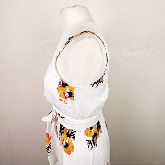 ALC Wrap Floral White Midi Dress Tank Silk Size 4 - Picture 6 of 10